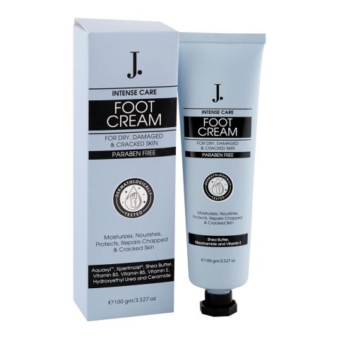 Junaid Jamshed Intense Care Foot Cream, Paraben Free, For Dry & Damaged Skin, 100g